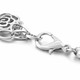43" 4 Heart Flower Design Diamante Rhinestone Waist Chain Belts for Women Fashion Accessory - Silver